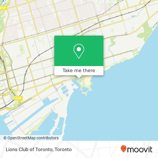 Lions Club of Toronto map