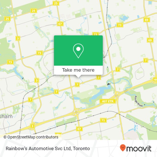 Rainbow's Automotive Svc Ltd map