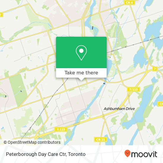 Peterborough Day Care Ctr map