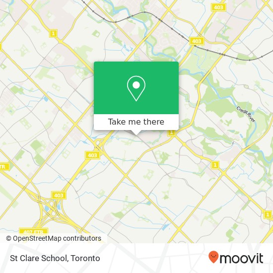 St Clare School map