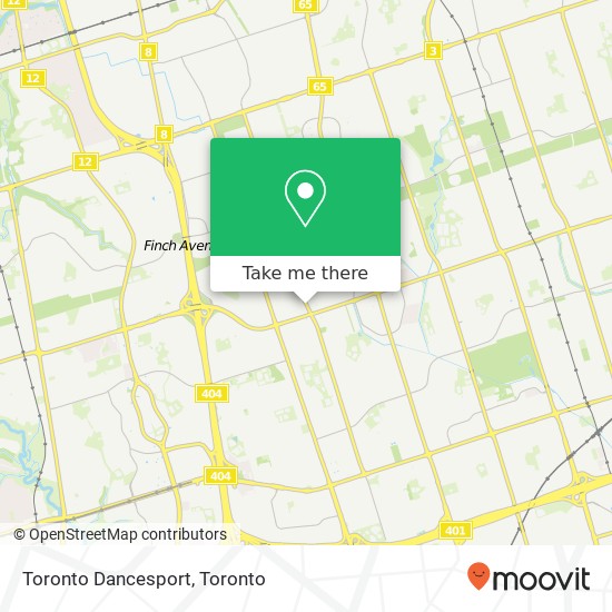 Toronto Dancesport map