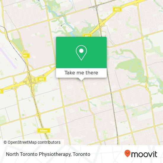 North Toronto Physiotherapy map