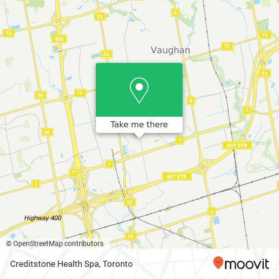 Creditstone Health Spa map