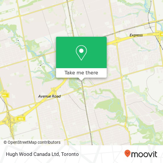 Hugh Wood Canada Ltd map