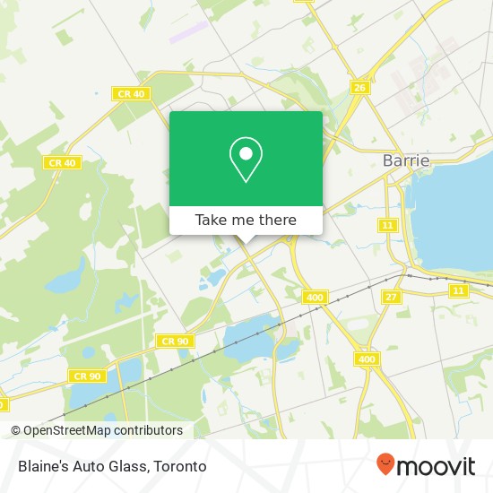 Blaine's Auto Glass map