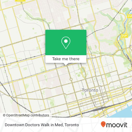 Downtown Doctors Walk in Med map