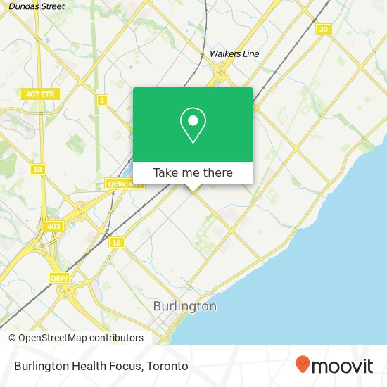 Burlington Health Focus map