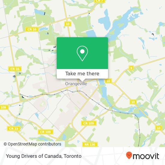 Young Drivers of Canada map