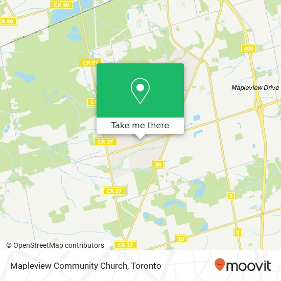 Mapleview Community Church map