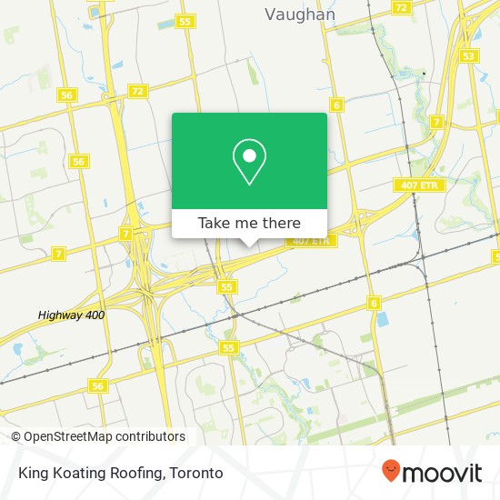 King Koating Roofing map