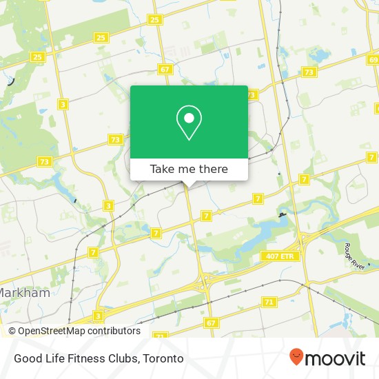 Good Life Fitness Clubs map