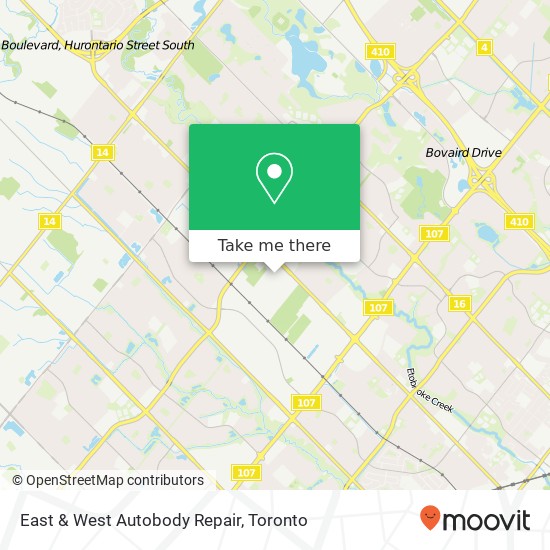 East & West Autobody Repair map