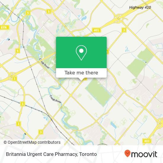 Britannia Urgent Care Pharmacy map