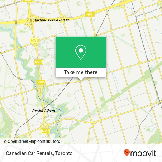 Canadian Car Rentals map