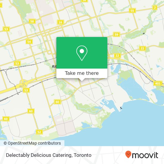 Delectably Delicious Catering map