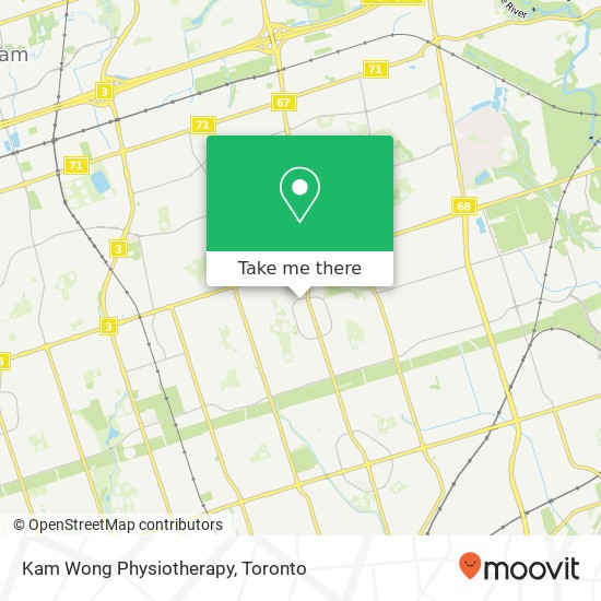Kam Wong Physiotherapy map