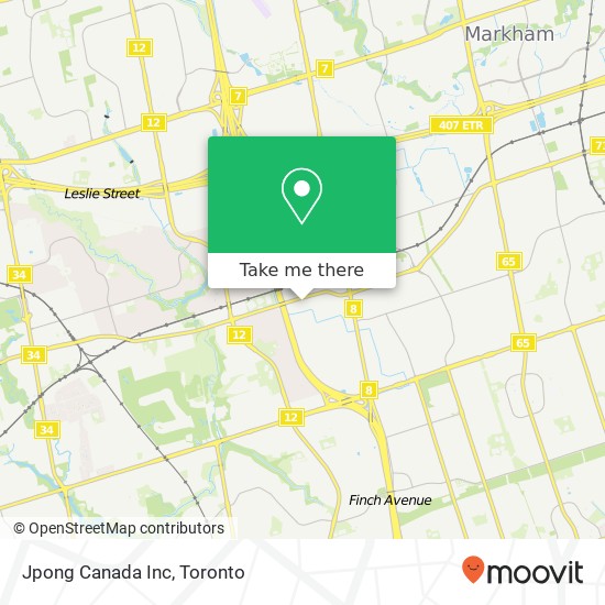 Jpong Canada Inc map