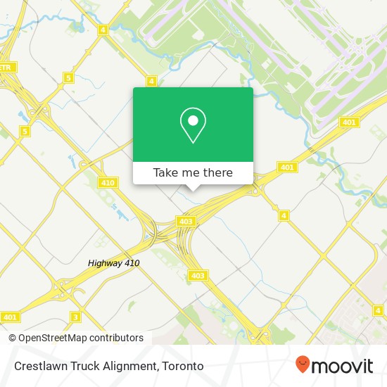 Crestlawn Truck Alignment map