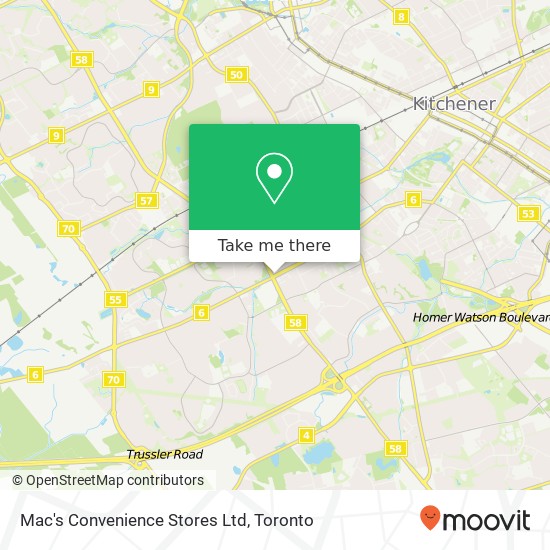 Mac's Convenience Stores Ltd map