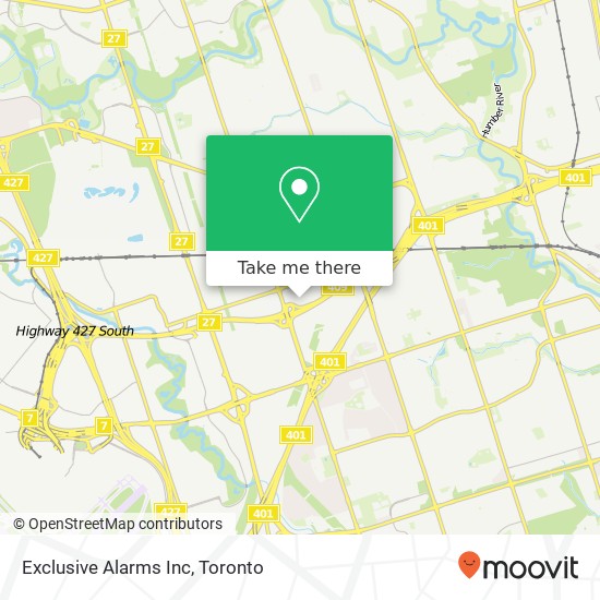 Exclusive Alarms Inc map