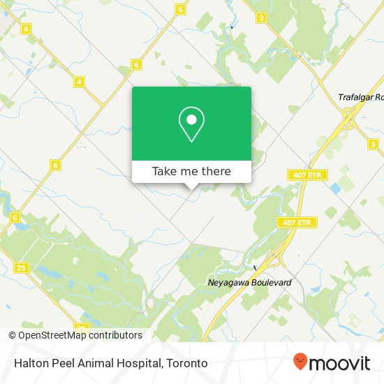 Halton Peel Animal Hospital map