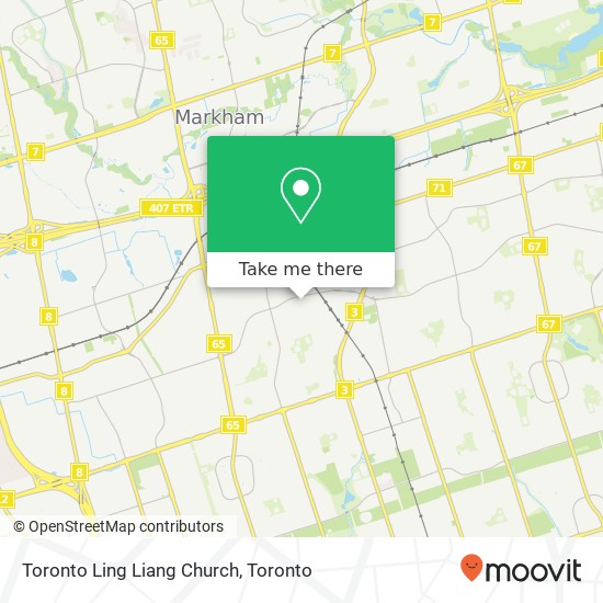 Toronto Ling Liang Church map