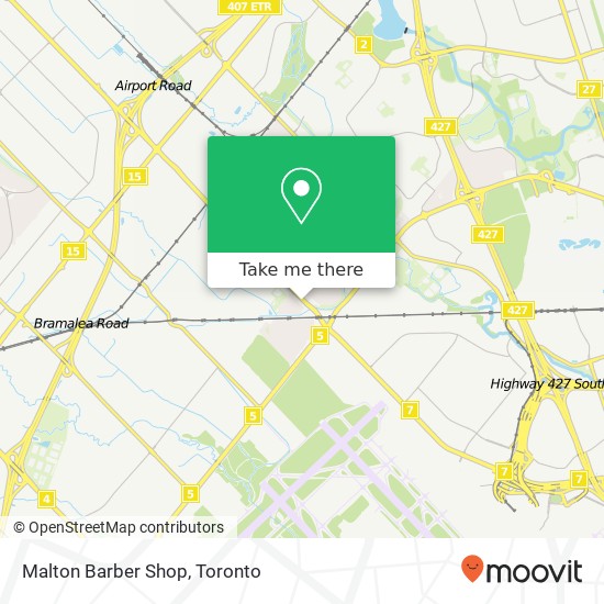 Malton Barber Shop map