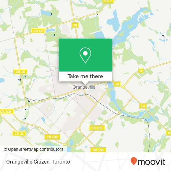 Orangeville Citizen map