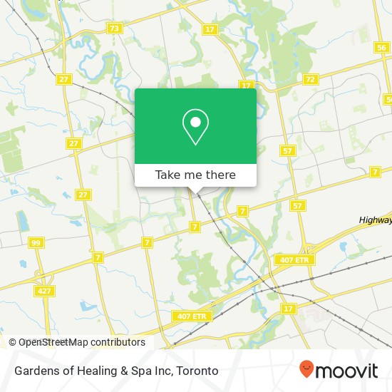 Gardens of Healing & Spa Inc map