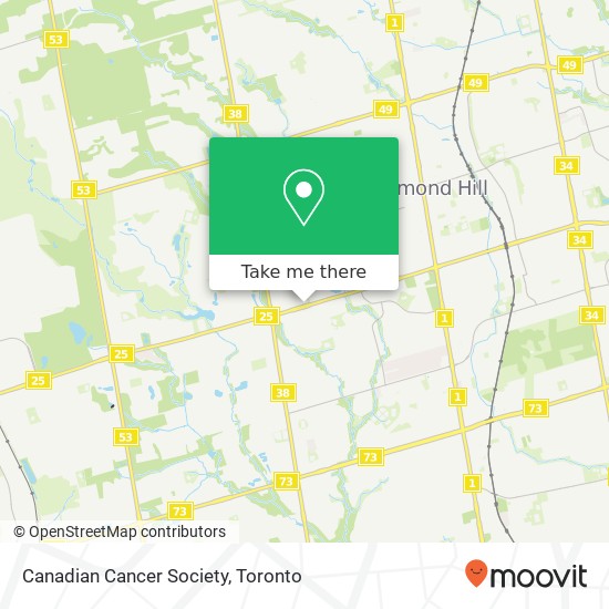 Canadian Cancer Society map