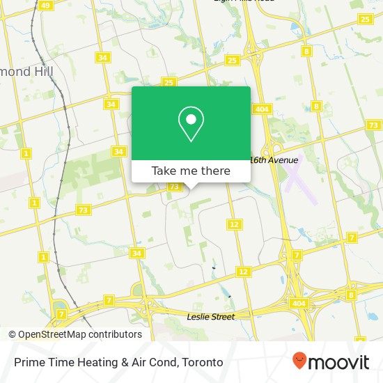 Prime Time Heating & Air Cond map