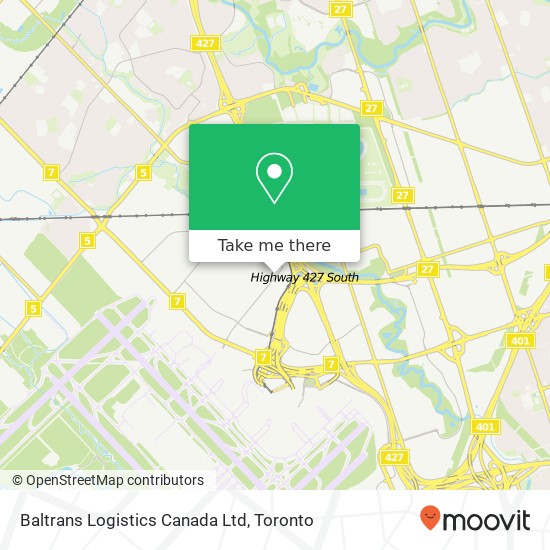 Baltrans Logistics Canada Ltd map