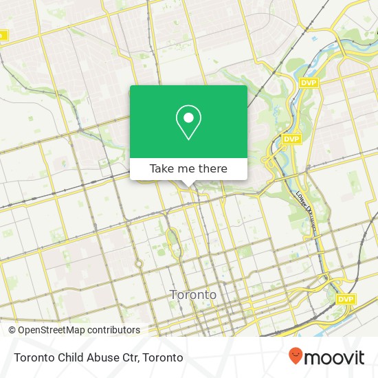 Toronto Child Abuse Ctr map