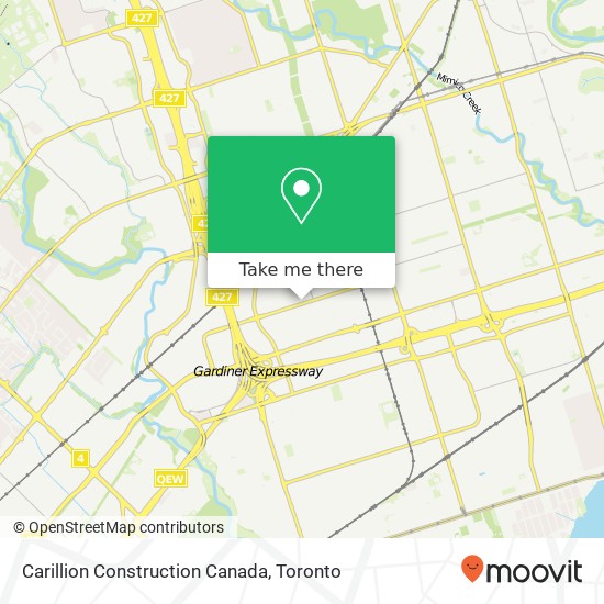 Carillion Construction Canada map