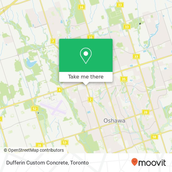 Dufferin Custom Concrete map