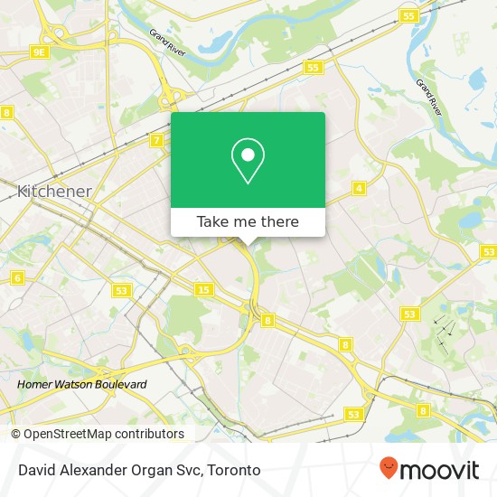 David Alexander Organ Svc map