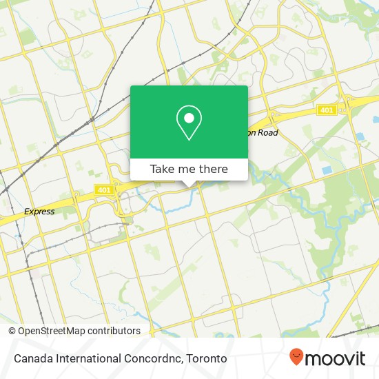 Canada International Concordnc map