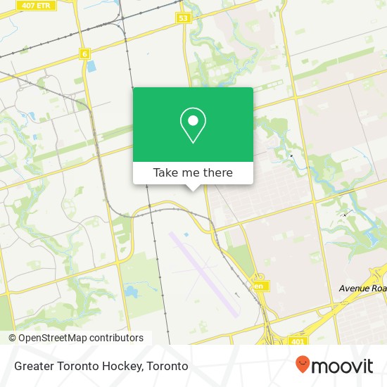 Greater Toronto Hockey map