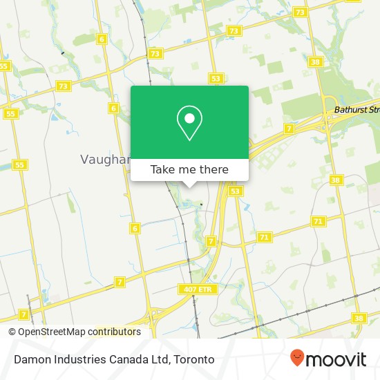 Damon Industries Canada Ltd map