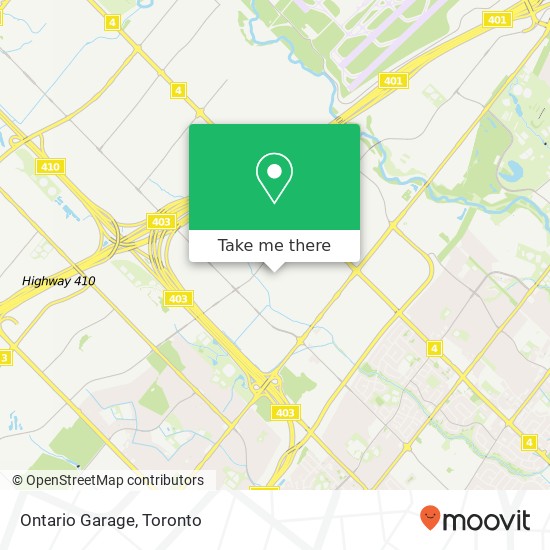 Ontario Garage map