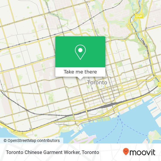 Toronto Chinese Garment Worker map