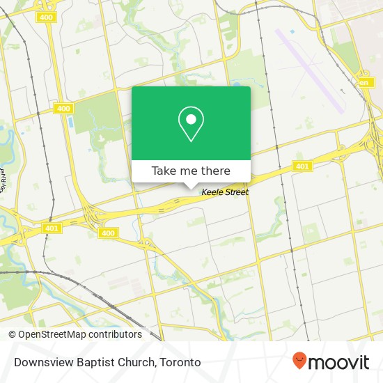 Downsview Baptist Church map