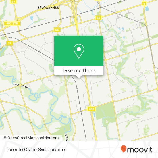 Toronto Crane Svc map