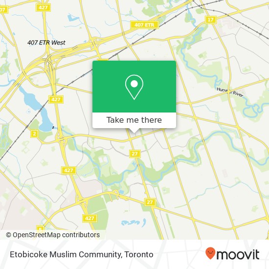 Etobicoke Muslim Community map