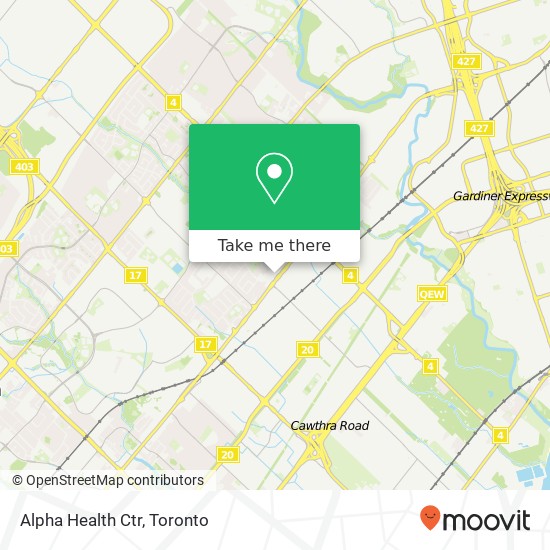 Alpha Health Ctr map
