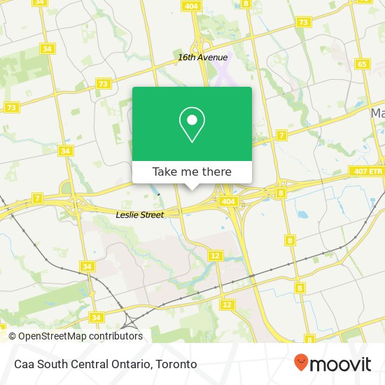 Caa South Central Ontario map