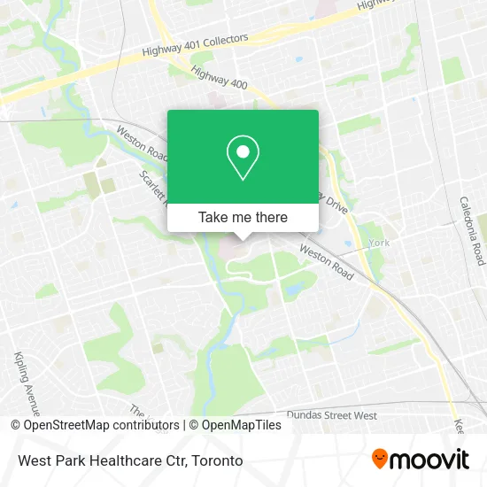 West Park Healthcare Ctr map