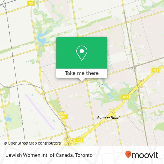 Jewish Women Intl of Canada map