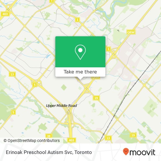 Erinoak Preschool Autism Svc map
