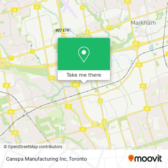 Canspa Manufacturing Inc map